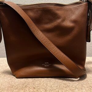 Classic camel brown Coach crossbody